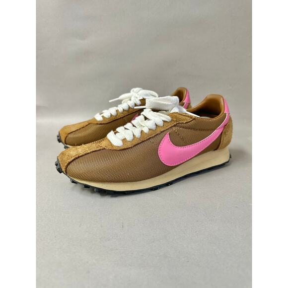 Nike LD 1000 SP British Tan/Pinksickle mesh/suede retro sneaker Women's Size 8.5 - Picture 2 of 16